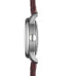 ფოტო #1 პროდუქტის Women's Swiss Automatic Le Locle Brown Leather Strap Watch 29mm