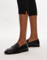 Topshop Carrie leather loafers in black Черный, 39 - фото #4