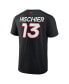 Фото #3 товара Men's Nico Hischier Black New Jersey Devils Authentic Pro Prime Name and Number T-shirt