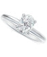 ფოტო #1 პროდუქტის Diamond Solitaire Oval-Cut Diamond Engagement Ring (5/8 ct. t.w.) in 14k White Gold
