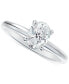 Фото #1 товара Diamond Solitaire Oval-Cut Diamond Engagement Ring (5/8 ct. t.w.) in 14k White Gold