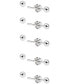 ფოტო #1 პროდუქტის 5-Pc. Set Small Ball Stud Earrings in Sterling Silver, Created for Macy's