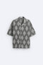 Фото #7 товара Жаккардовая рубашка с геометрическим узором ZARA