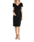 Фото #1 товара Faux Wrapover Maternity Dress with Cap Sleeves