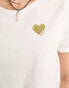 ONLY heart motif t-shirt in white