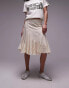 Topshop Disjointed Knee Length Skirt in ivory