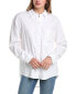 Фото #1 товара Hudson Jeans Oversized Button-Down Linen-Blend Shirt Women's White Xs