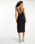 Фото #2 товара ASOS DESIGN satin cami midi slip dress in black