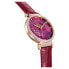 Фото #5 товара Swarovski Damen Armbanduhr Passage Moon Phase Uhr Schweizer Produktion, Mond, Lederarmband, Rot, Roségoldfarbenes Finish 5613323