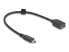 Delock USB 10 Gbps Kabel Type-C Stecker zu Typ-A Buchse 25 cm koaxial