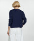 ფოტო #8 პროდუქტის Women's Contrasting Finish Cardigan