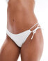 Miss Selfridge tie detail v front bikini bottom in cream