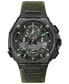 ფოტო #1 პროდუქტის Men's Precisionist Chronograph Green Leather Strap Watch 44.7x46.8mm, A Special Edition