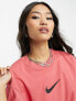 Фото #4 товара Nike Midi Swoosh t-shirt in adobe pink