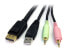 Фото #3 товара StarTech.com 6ft 4-in-1 USB DisplayPort KVM Switch Cable w/ Audio & Microphone - 1.829 m - USB - USB - DisplayPort - Black - DisplayPort - USB A - 2 x 3.5mm
