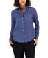 ფოტო #1 პროდუქტის Women's Easy Care Button Up Long Sleeve Blouse