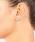 ფოტო #2 პროდუქტის Round Crystal Stud Earrings (1 ct. t.w.) in Fine Silver Plated Brass