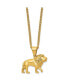 Фото #2 товара Polished Yellow IP-plated Lion Pendant on a Curb Chain Necklace