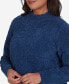 Women's Classic Chenille Diamond Stitch Turtleneck Sweater Розовый, M - фото #15