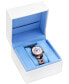 ფოტო #5 პროდუქტის Women's Elise Swiss Tri-Time Bronze Ion-Plated Stainless Steel Bracelet Watch 33mm