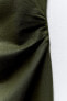 Фото #8 товара Платье миди из смесового льна с витыми деталями по проймам ZARA