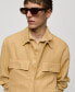 Фото #8 товара Men's Linen Pockets Detail Overshirt