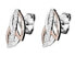 Sparkling bicolor earrings with cubic zirconia SC476