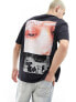 Фото #1 товара COLLUSION oversized graphic back print t-shirt in black