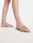 Фото #1 товара Simmi London Juniper flat sandals with embellished straps in beige