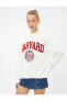 Фото #5 товара Kolej Sweatshirt Oversize Harvard Lisanlı Bisiklet Yaka