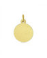 ფოტო #2 პროდუქტის 14K Yellow Real Gold Religious Round Disc Medal Guardian Angel Cherub Pendant For Women NO Chain