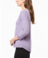 ფოტო #3 პროდუქტის Women's Wave-Knit Scoop Neck 3/4-Sleeve Sweater