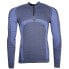 Diadora Adv Half Zip Mock Neck Long Sleeve Athletic T-Shirt Mens Blue Casual Top