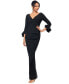 ფოტო #3 პროდუქტის Women's Ruffled-Trim Surplice Gown