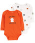 Baby 2-Pack Halloween Long-Sleeve Bodysuits NB