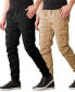 Men's Slim Fit Stretch Cargo Jogger Pants, Pack of 2