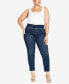 Фото #3 товара Plus Size Butter Denim Pull On Tall Length Jeans