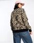 Фото #8 товара Tommy Jeans logo turtleneck sweater in leopard print