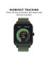 ფოტო #4 პროდუქტის Unisex Olive Silicone Strap Smartwatch 37.5mm