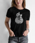 ფოტო #1 პროდუქტის Women's Word Art Rock Guitar Head T-Shirt