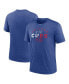Фото #1 товара Men's Heather Royal Chicago Cubs Rewind Review Slash Tri-Blend T-shirt
