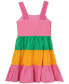 Little Girls Crochet Colorblocked Dress
