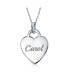 Фото #5 товара Tiny Minimalist Flat Medium Size Heart Shape Blank Plain Pendant Necklace For Teen Women .925 Sterling Silver