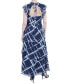 Фото #2 товара Women's Flutter-Sleeve Tiered Midi Dress