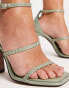 Фото #6 товара ASOS DESIGN Wide Fit Nonda block heeled sandals in sage green