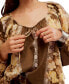 ფოტო #6 პროდუქტის Women's Elena Printed Balloon-Sleeve Cotton Top