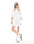 Фото #4 товара Prince co-ord half zip sweatshirt in white