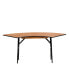 5.5 Ft. X 2 Ft. Serpentine Wood Folding Banquet Table