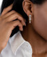 14k Gold-Plated Rectangle Crystal Triple Drop Earrings