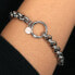 Elegant steel bracelet with Crystal Drops SCZ1152